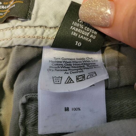 Eddie Bauer Khaki Cotton Women's Cargo Capri Pants Size 12 - Picture 6 of 7